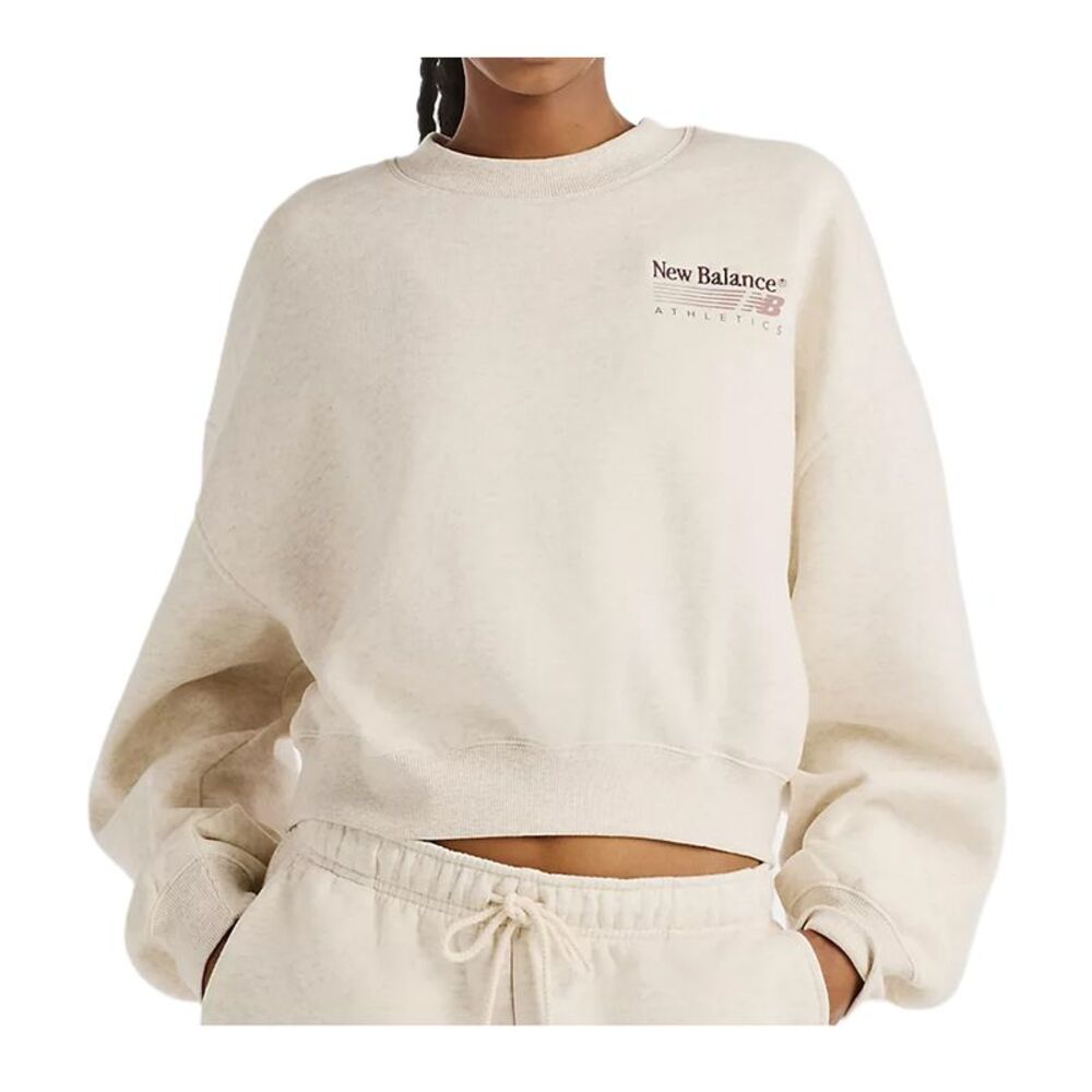 New Balance Sweatshirt Trackside Womens Beige WT62T7JO